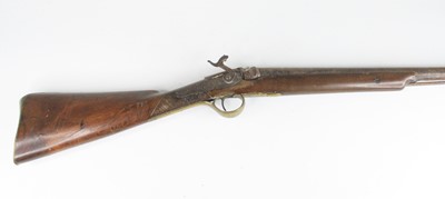 Lot 811 - A 19th century percussion sporting rifle,...