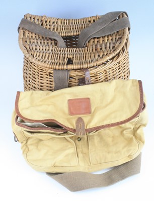Lot 841 - A House of Hardy cream canvas fishing bag with...