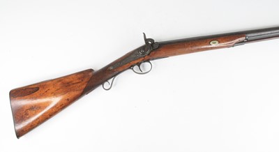 Lot 818 - A 19th century percussion sporting gun, the...