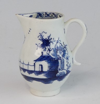 Lot 2039 - A Lowestoft porcelain sparrow beak jug, circa...