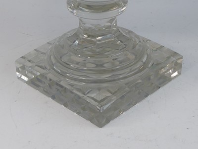 Lot 2079 - A cut glass pedetal bowl, probably Irish, 19th...