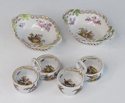 Lot 2062 - A pair of Berlin porcelain table salts, 19th...
