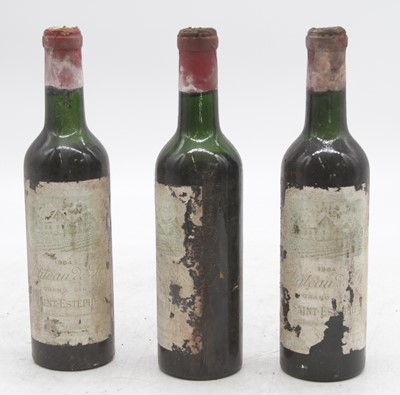 Lot 1123 - Chateau de Pez 1964, Saint-Estephe, three half...