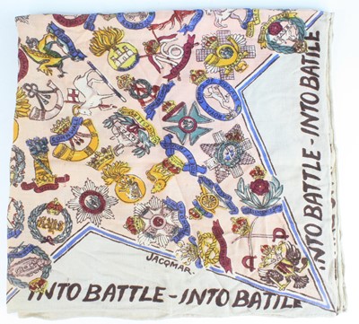 Lot 577 - A WW II propaganda headscarf by Jacqmer of...