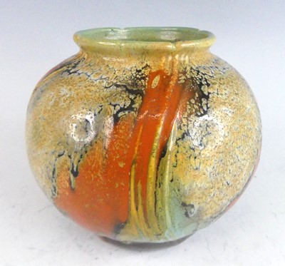 Lot 13 - A mid-20th century Gouda pottery vase, of...