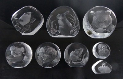 Lot 75 - A collection of eight Swedish moulded lead...