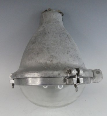 Lot 122 - An industrial cast aluminium hanging factory...