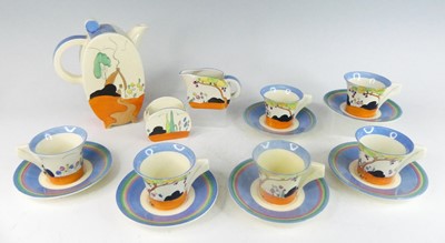 Lot 35 - A 1930s Clarice Cliff Tulips pattern pottery...