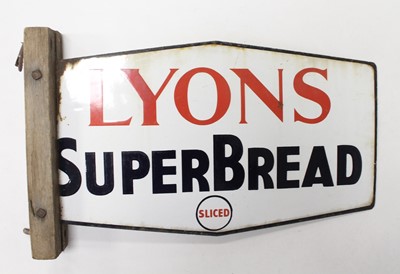 Lot 157 - An enamel on metal double-sided advertising...