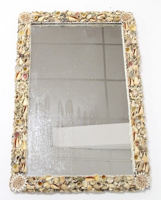Lot 327 - A contemporary shell encrusted rectangular...