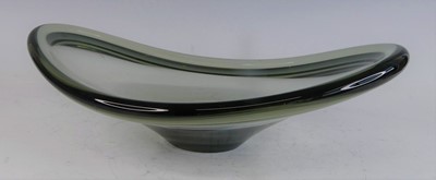 Lot 63 - A 1950s Holmegaard smoke glass table bowl, of...