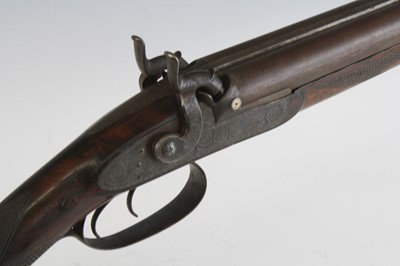 Lot 824 - A 19th century double barrel side by side...