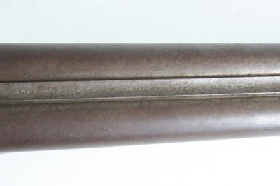 Lot 824 - A 19th century double barrel side by side...