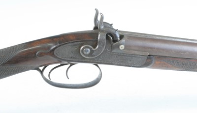 Lot 824 - A 19th century double barrel side by side...