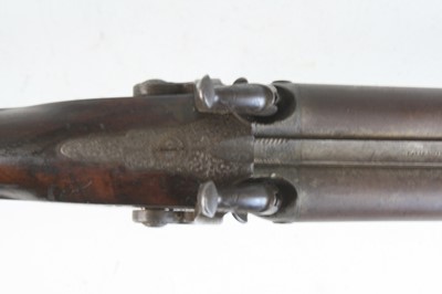 Lot 824 - A 19th century double barrel side by side...