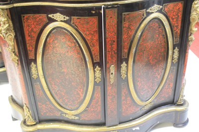 Lot 2423 - A pair of mid-Victorian ebonised and boulle...