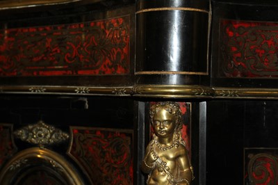 Lot 2423 - A pair of mid-Victorian ebonised and boulle...