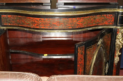 Lot 2423 - A pair of mid-Victorian ebonised and boulle...