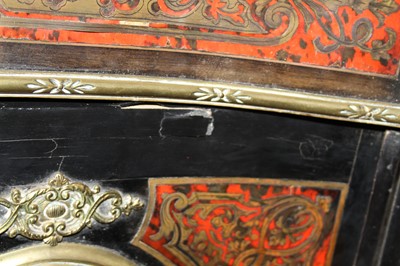 Lot 2423 - A pair of mid-Victorian ebonised and boulle...
