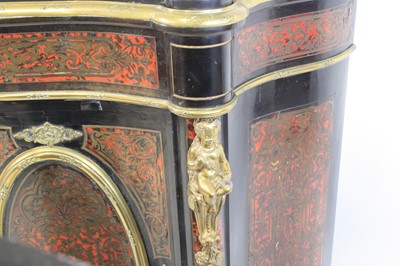 Lot 2423 - A pair of mid-Victorian ebonised and boulle...