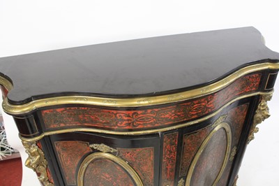 Lot 2423 - A pair of mid-Victorian ebonised and boulle...