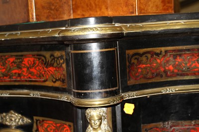 Lot 2423 - A pair of mid-Victorian ebonised and boulle...