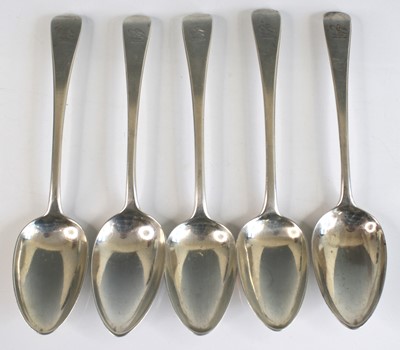 Lot 2093 - A matched set of five George III silver...