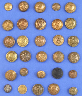 Lot 670 - A large collection of military buttons mainly...