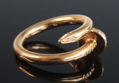 Lot 2285 - An 18ct rose gold Cartier 'Just un Clou'...