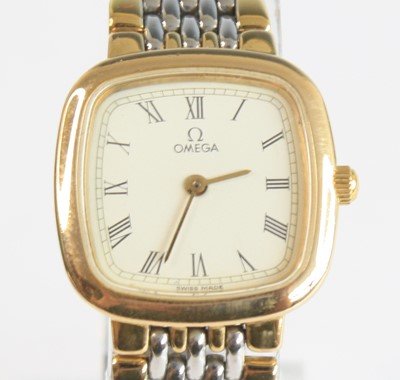 Lot 2299 - A lady's bi-metal Omega De Ville quartz...