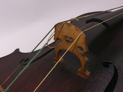 Lot 259 - A 19th century cello, having a two piece maple...