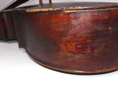 Lot 259 - A 19th century cello, having a two piece maple...