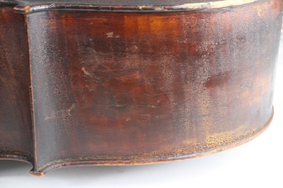 Lot 259 - A 19th century cello, having a two piece maple...
