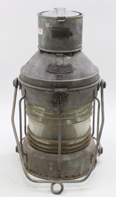Lot 93 - An original mid 20th century steel 360° ship's...