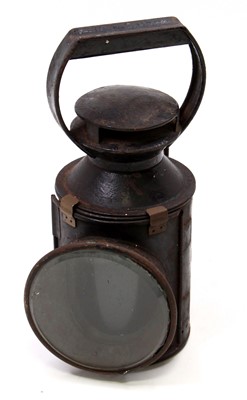 Lot 92 - A British Railways three-aspect hand lamp,...