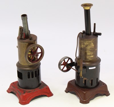 Lot 23 - A pair of vertical spirit fired German live...