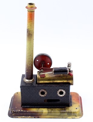 Lot 32 - A German style horizontal spirit fired steam...