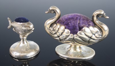Lot 2186 - An early 20th century silver novelty pin...