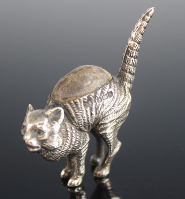 Lot 2207 - An Edwardian silver novelty pin cushion in the...