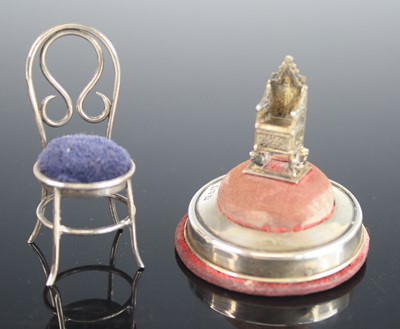 Lot 2183 - A late Victorian silver novelty pin cushion in...