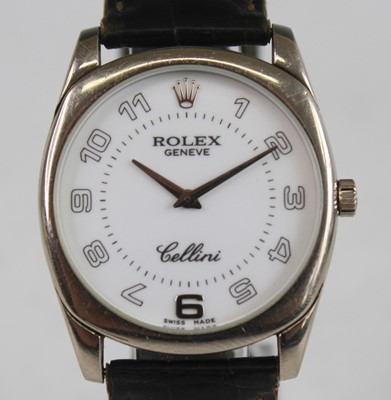 Lot 2316 - An 18ct white gold Rolex Cellini automatic...