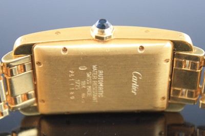 Lot 2297 - A Cartier 18ct yellow gold Tank Americaine...