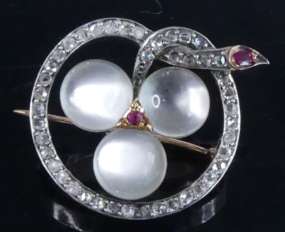 Lot 2217 - A late Victorian yellow and white metal...