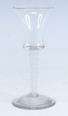Lot 2111 - A wine glass, circa 1770, the waisted bucket...