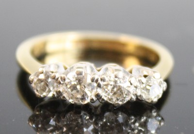 Lot 2508 - An 18ct yellow and white gold diamond...