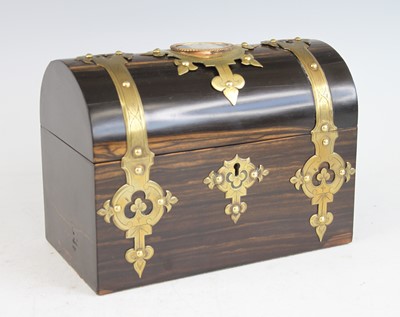 Lot 2333 - A Victorian coromandel and brass bound dome...