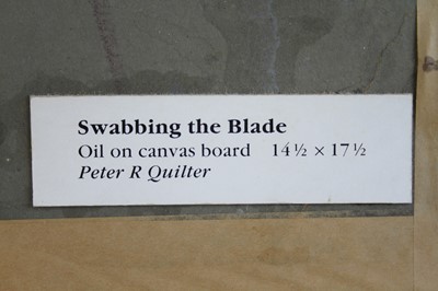 Lot 2415 - Harry Becker (1865-1928) - Swabbing the blade,...