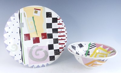 Lot 1084 - Peter Ting - a large Tingware ceramic circular...