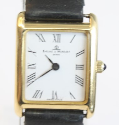 Lot 2518 - A lady's 18ct yellow gold Baume & Mercier...