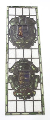 Lot 2330 - A Victorian stained glass lead light,...